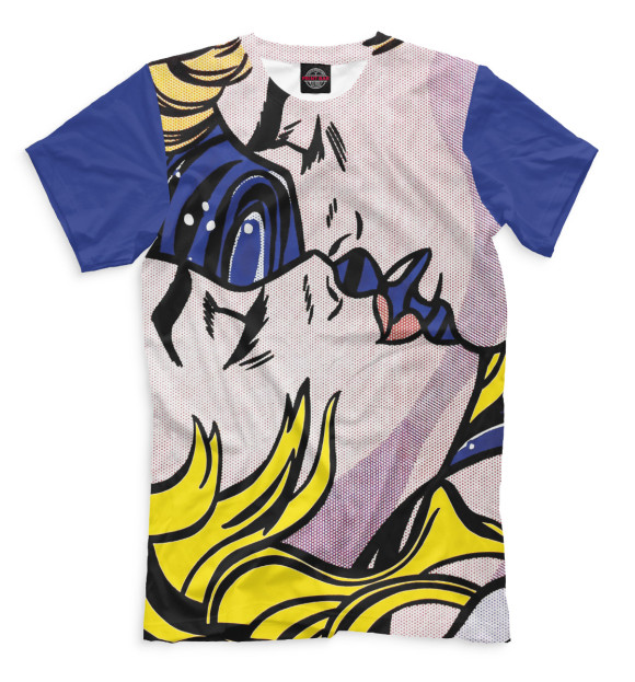 Мужская футболка с изображением Поп-арт цвета Молочно-белый