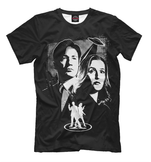 Мужская футболка с изображением X-Files цвета Черный