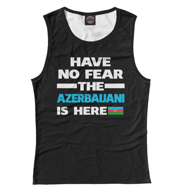 Майка для девочки с изображением Не бойся, азербайджанец здесь цвета Белый