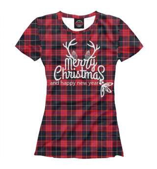 Футболка для девочек Merry Christmas