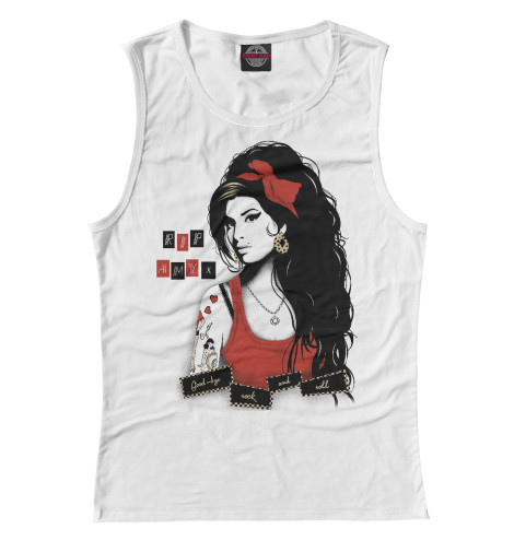 

Майки Print Bar, Белый, Amy Winehouse