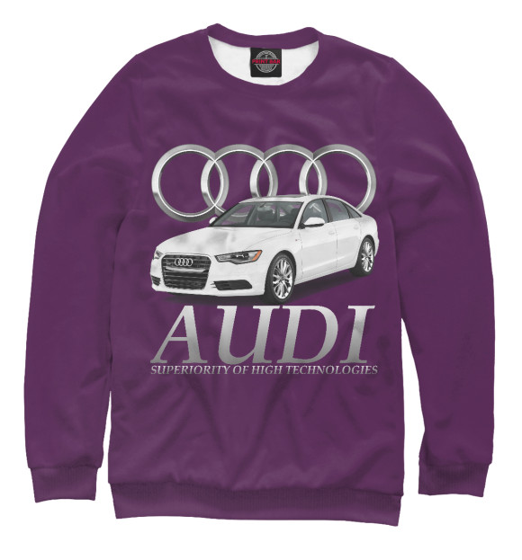 Свитшот для мальчиков с изображением Audi цвета Белый