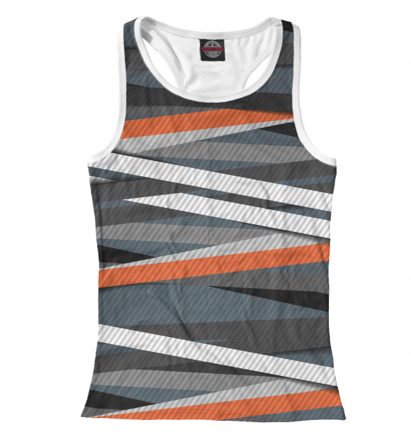 Женская майка-борцовка с изображением Полосы цвета Белый