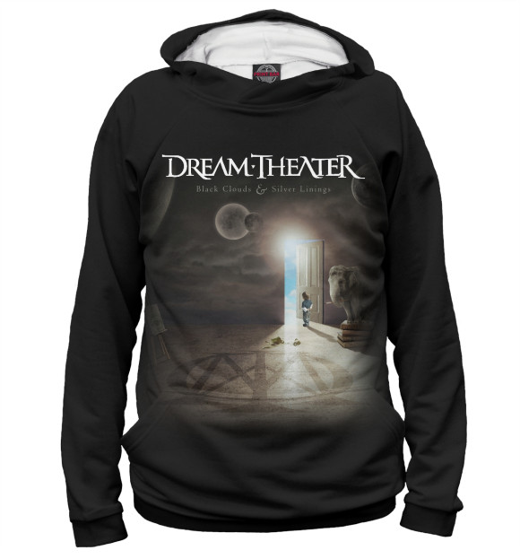 Женское худи с изображением Dream Theater цвета Белый