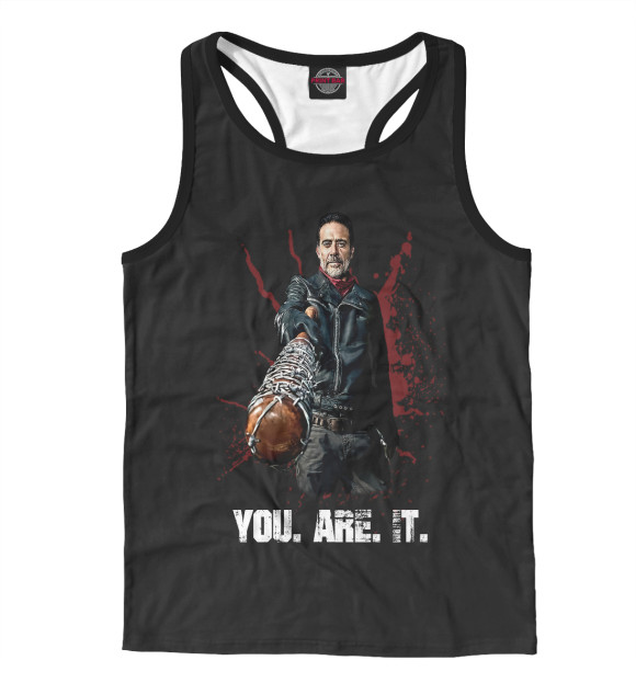 Мужская майка-борцовка с изображением The Walking Dead цвета Белый