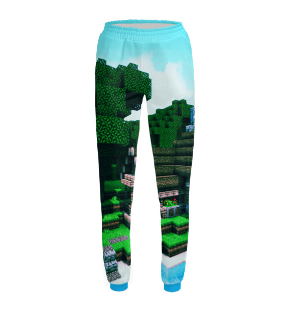 Женские спортивные штаны с изображением Minecraft цвета Белый