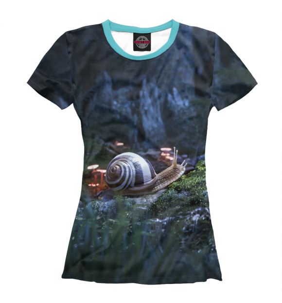 Женская футболка с изображением Грибы цвета Белый