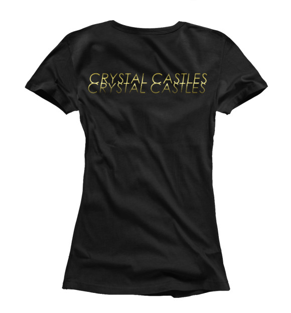 Женская футболка с изображением Crystal Castles цвета Белый