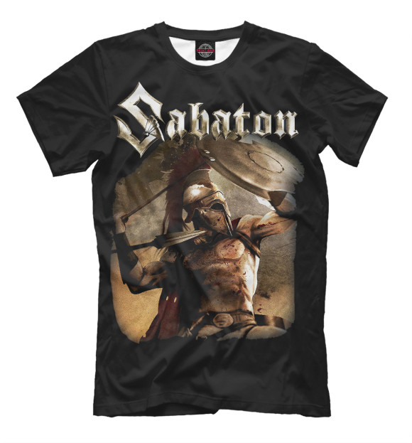 Мужская футболка с изображением Sabaton цвета Черный