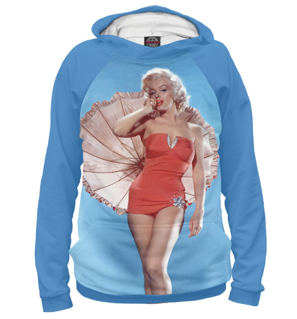 Женское худи с изображением Marilyn Monroe. цвета Белый