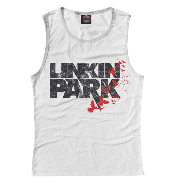 Майка для девочки с изображением Linkin Park цвета Белый