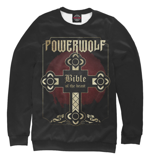 Свитшот для девочек с изображением Powerwolf цвета Белый