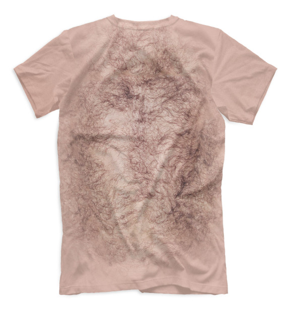 Футболка для мальчиков с изображением Волосатая грудь цвета Белый