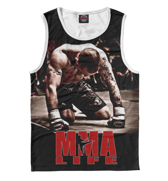 Майка для мальчика с изображением MMA цвета Белый