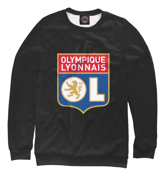 Мужской свитшот с изображением Olympique lyonnais цвета Белый