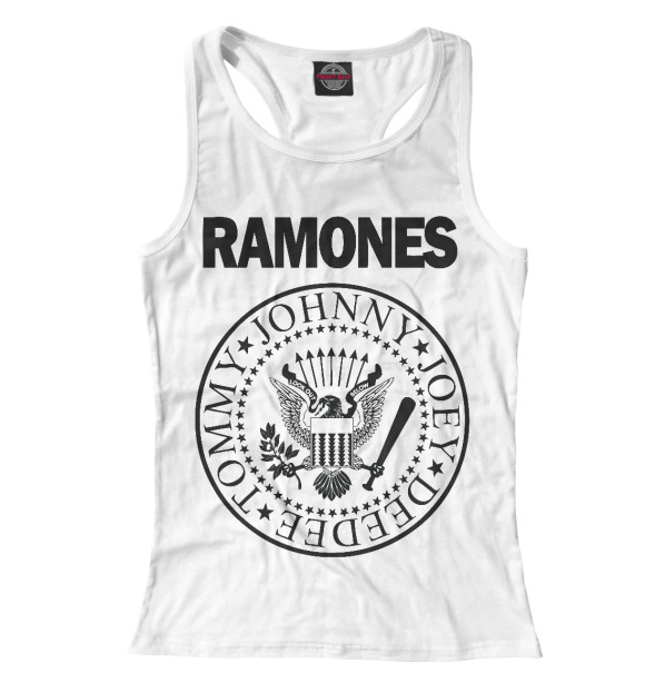 Женская майка-борцовка с изображением Ramones цвета Белый