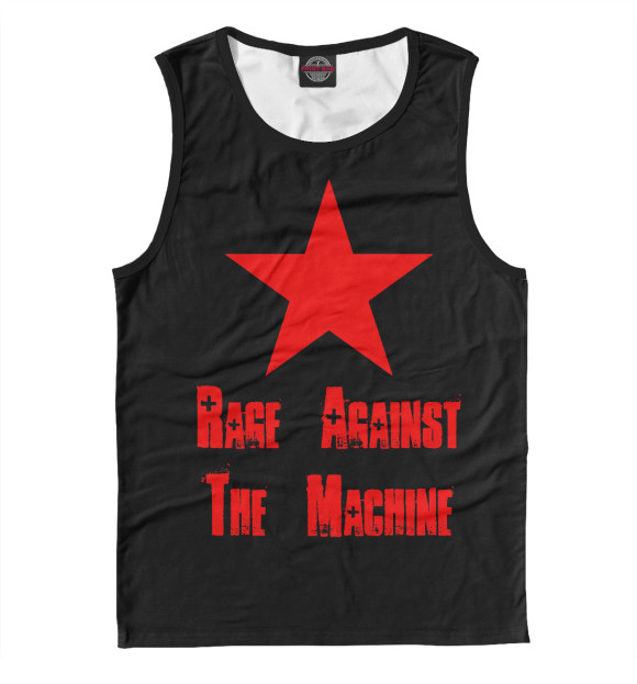 Мужская майка с изображением Rage Against the Machine цвета Белый