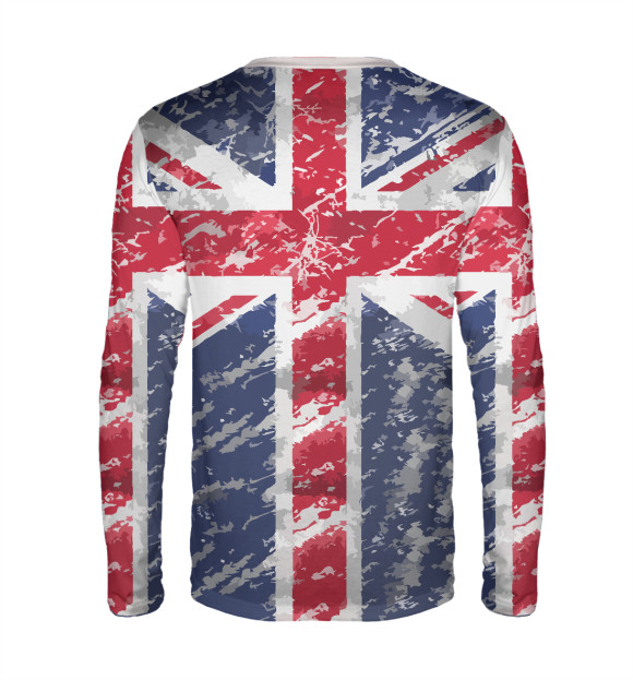 Мужской лонгслив с изображением Union Jack цвета Белый
