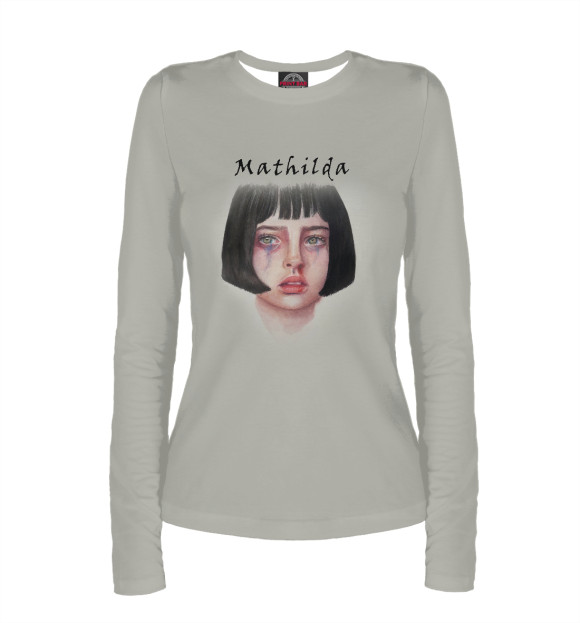 Женский лонгслив с изображением Mathilda from Leon цвета Белый