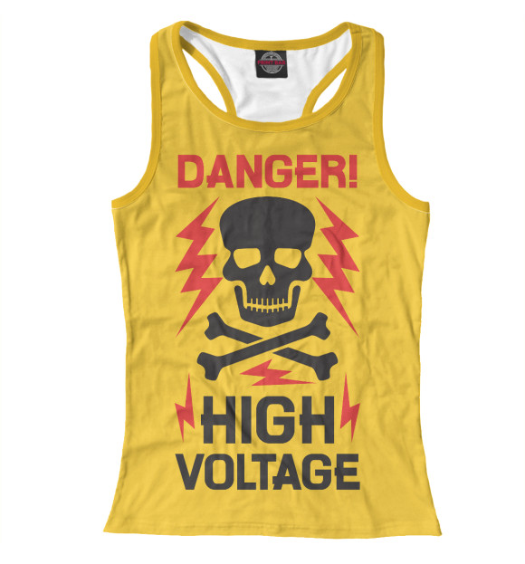 Женская майка-борцовка с изображением Электрик цвета Белый