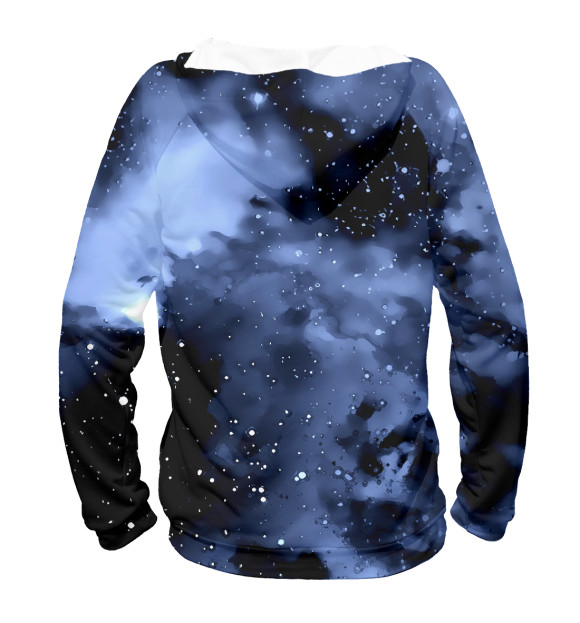 Женское худи с изображением Звёздное небо цвета Белый