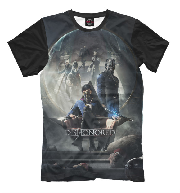 Мужская футболка с изображением Dishonored цвета Черный