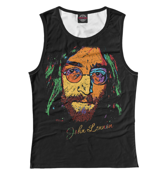 Майка для девочки с изображением John Lennon цвета Белый