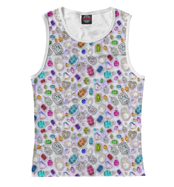 Женская майка с изображением Камушки цвета Белый