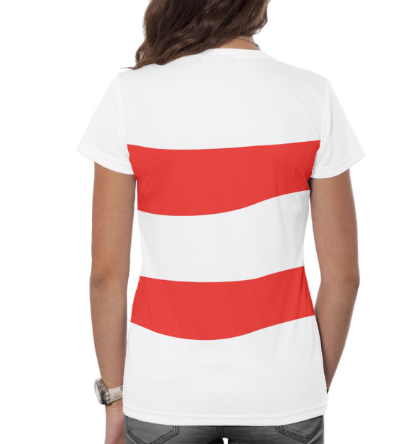 Женская футболка с изображением Американский папаша цвета Белый