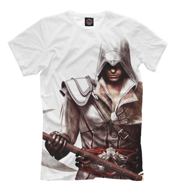 Мужская футболка с изображением Assassin's Creed Ezio Collection цвета Молочно-белый