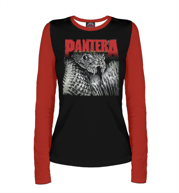 Женский лонгслив с изображением Pantera цвета Белый