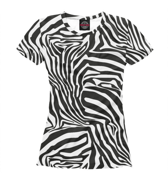 Футболка для девочек с изображением Полосы зебры цвета Белый