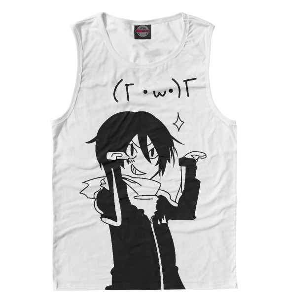 Майка для мальчика с притом Бездомный бог цвета Белый Майка для мальчика с изображением Бездомный бог цвета Белый