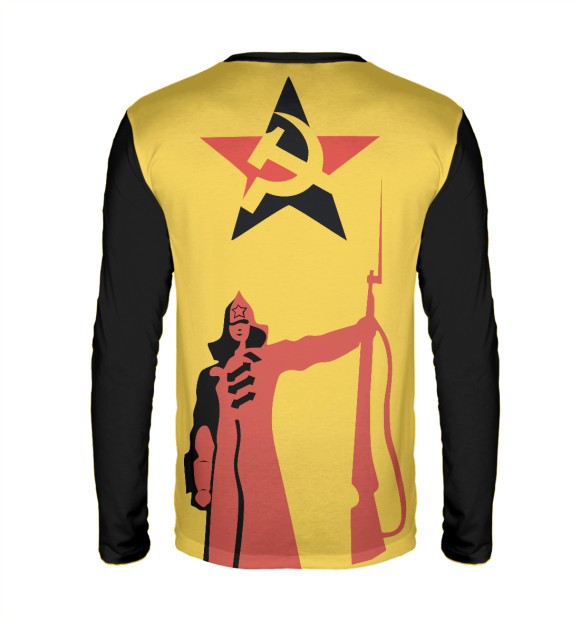 Мужской лонгслив с изображением Red Army цвета Белый