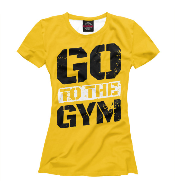 Футболка для девочек с изображением Go to the Gym цвета Белый