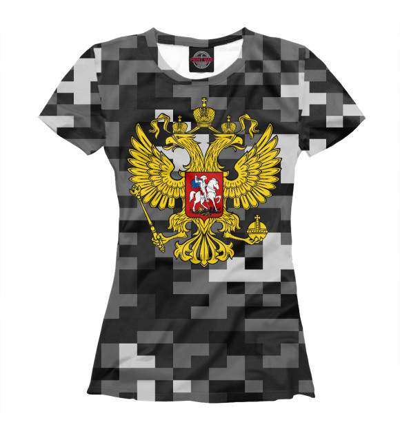 Футболка для девочек с притом Россия цвета Белый Футболка для девочек с изображением Россия цвета Белый