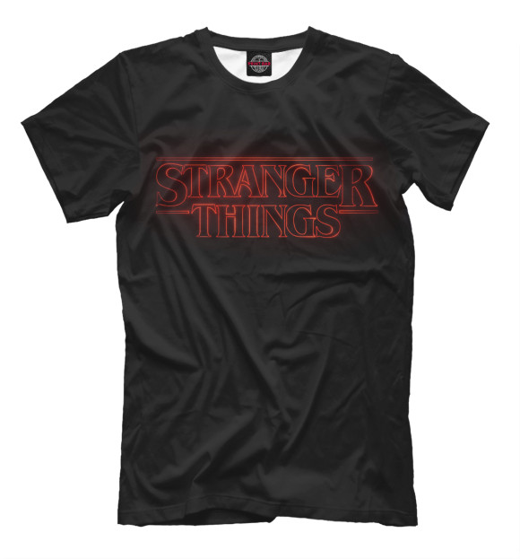 Мужская футболка с изображением Stranger Things цвета Черный