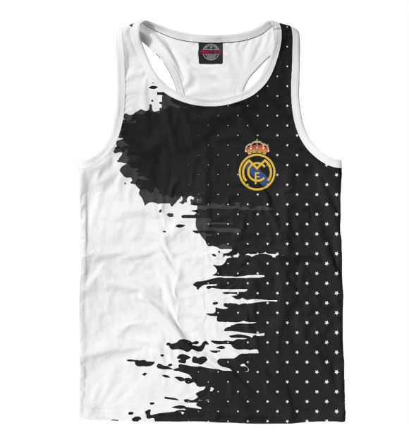 Мужская майка-борцовка с изображением Real Madrid sport цвета Белый