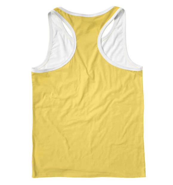 Мужская майка-борцовка с изображением Буква растительная с счастьем цвета Белый