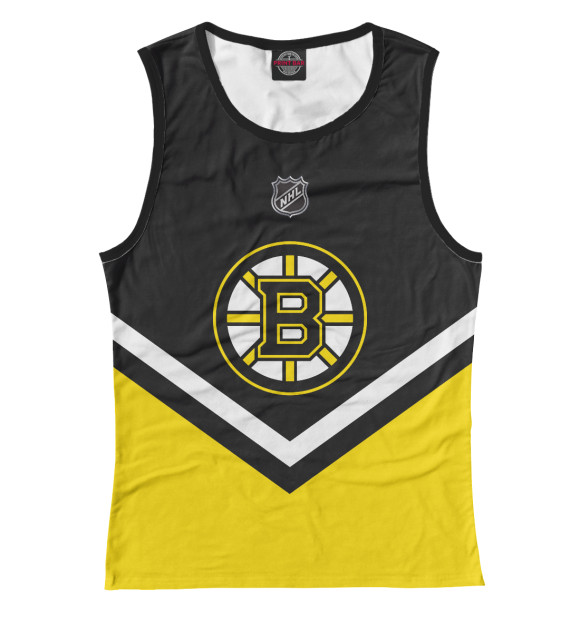 Майка для девочки с изображением Boston Bruins цвета Белый
