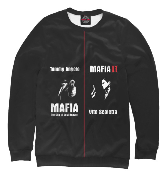 Свитшот для девочек с изображением Mafia цвета Белый