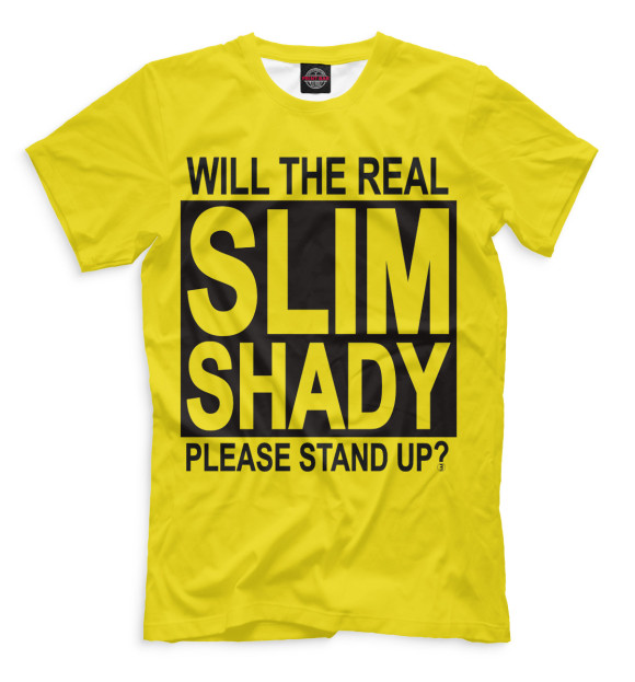 Мужская футболка с изображением Eminem цвета Желтый