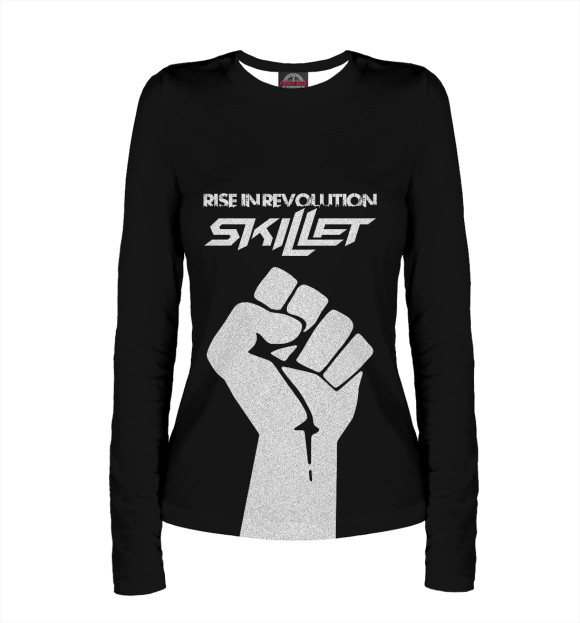 Женский лонгслив с изображением Skillet цвета Белый