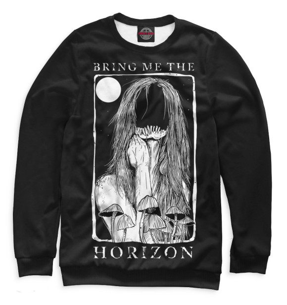 Мужской свитшот с изображением Bring Me The Horizon цвета Белый