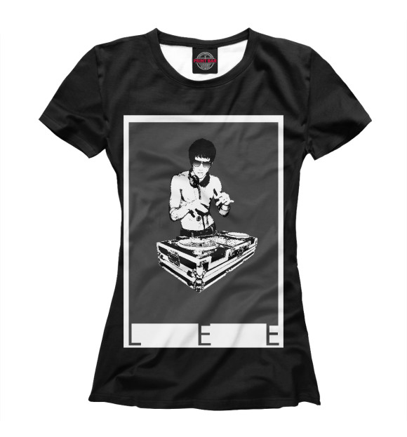 Женская футболка с изображением DJ LEE цвета Белый
