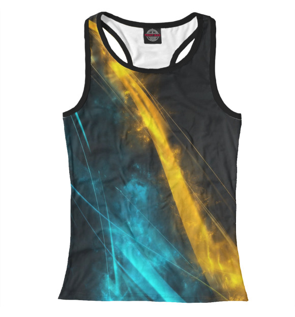 Женская майка-борцовка с изображением Abstraction цвета Белый