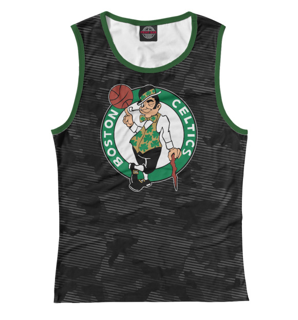 Майка для девочки с изображением Boston Celtics цвета Белый