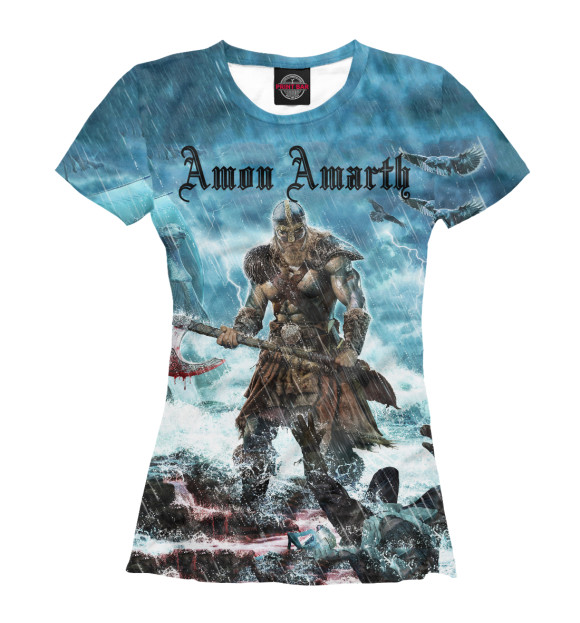 Женская футболка с изображением Amon Amarth цвета Белый