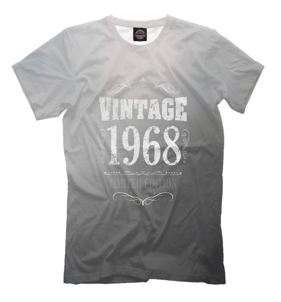 Мужская футболка с изображением Vintage 1968 цвета Белый