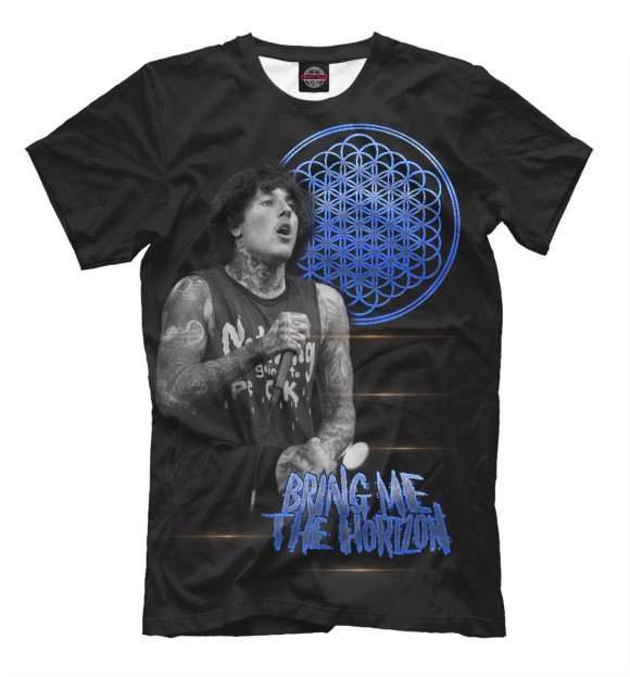 Мужская футболка с изображением Bring Me the Horizon цвета Черный